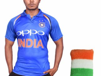 India ODI Cricket Jersey with Free Cricket Cap and Wristband for Men and Women