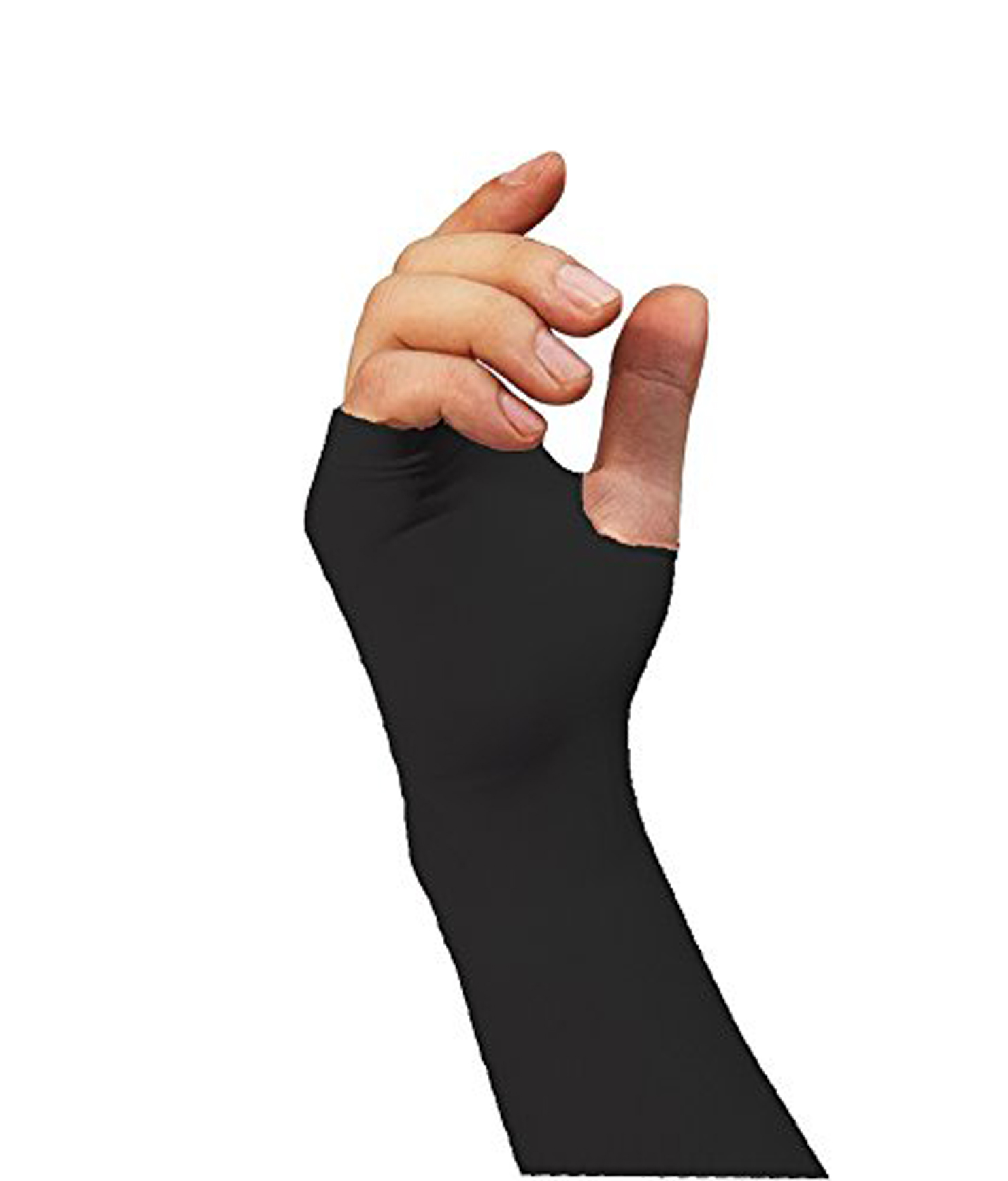 compression arm sleeves with thumb holes