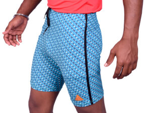 Printed Multi Color Skin Tight Compression Non-Padded Unisex Half Shorts/Compression Pant for Cycling, Exercise, Fitness, Gym, Running - Multi Color