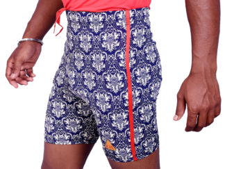 Printed Multi Color Skin Tight Compression Non-Padded Unisex Half Shorts/Compression Pant for Cycling, Exercise, Fitness, Gym, Running - Multi Color