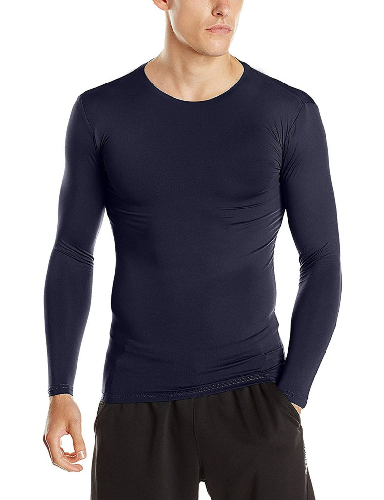 Navy blue full sleeve compression top