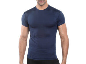 Half Sleeve Skin Tight Inner T Shirt Unisex - Navy Blue
