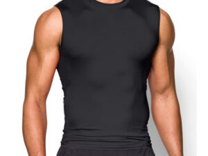 men sleeveless compression inner top black