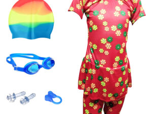 Printed Girls Swimming Costume Multi Color