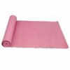 pink half rolled anti skid yoga mat