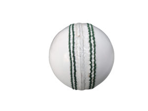 Bloomun White Leather Dues Cricket Ball - 4 Part