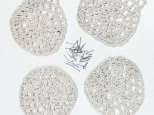 Carrom Board Pocket Net for 20 to 28 inch Carrom 4 Pcs Set with Nails