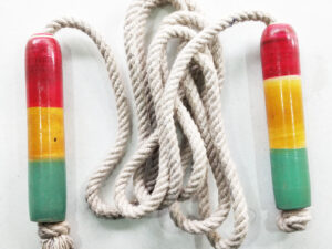 Wooden Handle Cotton Skipping Rope Multi Color