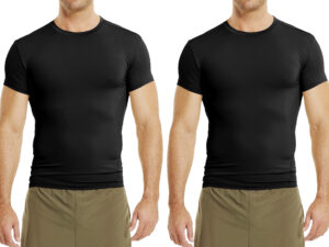 Bloomun Half Sleeve Skin Tight Inner Compression  - Black (Pack of 2)